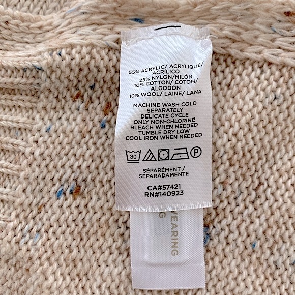 LOFT Flecked Side Tie Poncho Sweater - Picture 13 of 13